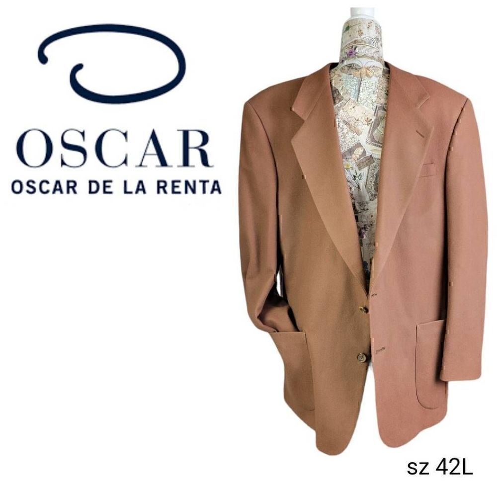 Oscar De La Renta Vintage Brown Lightweight Blazer 2 Button Jacket Coat